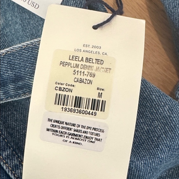 Citizens of Humanity Leela denim Jacket $398 NWT Medium - Picture 6 of 11